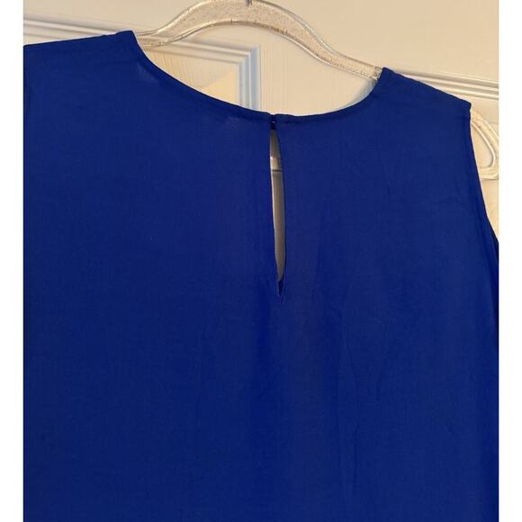 Madewell Blue Daybloom Popover V-Neck Tank Blouse Size S - Picture 4 of 6